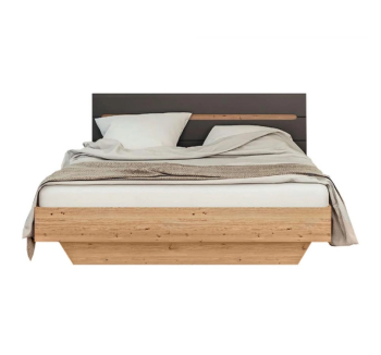Ліжко Світ меблів Б'янко з підсвічуванням 200x160 Сірий (Дуб артізан/графіт Дерев'яний) фото-1