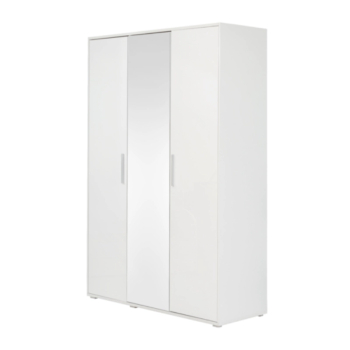Шкаф гардероб Embawood Мирина 3Д 151x58.5x227 Белый (Белый Зеркало+дсп белый) фото-1