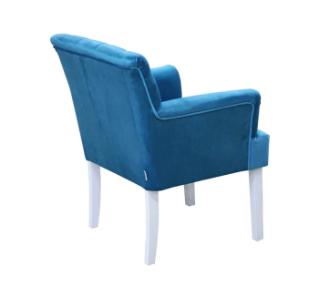 Кресло MegaStyle Charme Синий (Blue 12 Белый) фото-2