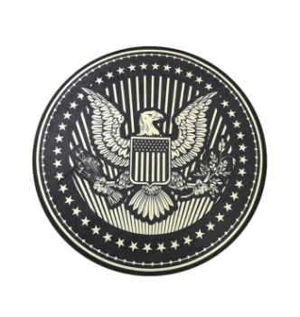 Килимок під крісло захисний для підлоги АКЛАС Американский герб Принтовий (Чорний/золото) фото-2