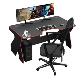 Стол геймерский Comfy-Home Rasin RS-4 150x85 Черный (Черный Красный)