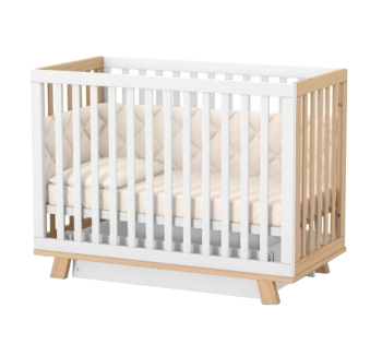 Кровать для новорожденных Верес Манхэттен ЛД1 1.1.70.32 с маятником 40.14.0.06 120x60 Белый (Белый/Буковый Белый) фото-1