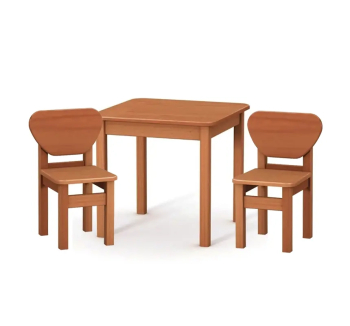 Стол детский Верес 1 с 2-мя стульями 57x57 Коричневый (МДФ Бук/Дерево Бук) фото-1