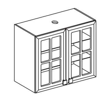 Тумба верхня кухонна Світ меблів Модульні кухні Мішель В 80 Ск з підсвіткою 80x32x68.2 Білий (МДФ Білий ДСП Білий) фото-1