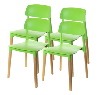 Комплект стульев АКЛАС Фредо EX 4 шт Зеленый (Салатовый) фото-1