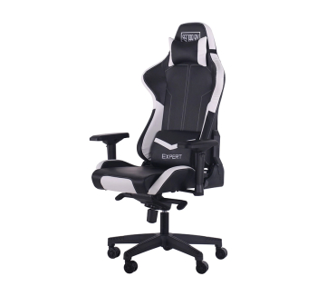 Кресло геймерское AMF VR Racer Expert Mentor Белый (PU Черный/Белый) фото-1