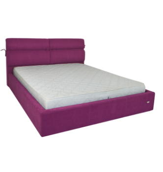 Кровать RICHMAN Эдинбург Комфорт с подъемным механизмом 190(200)x140 Фиолетовый (Флай 2216 Черный) фото-1
