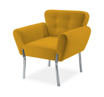 Кресло DLS Колибри-1-КС 78x70 Оранжевый (Флай 2218 Черный RAL-9017) фото-2