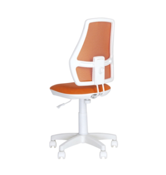Кресло детское Новый Стиль Fox GTS White PL55 Оранжевый (C-76 OH 9) фото-2