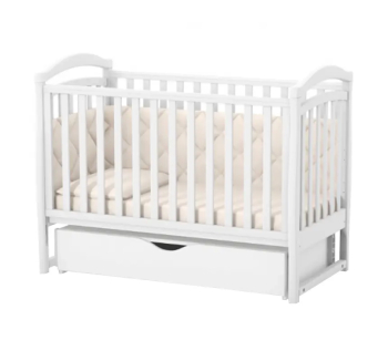 Кровать для новорожденных Верес ЛД6 06.3.1.1 с маятником и ящиком 40.2.1 120x60 Белый (Белый) фото-1