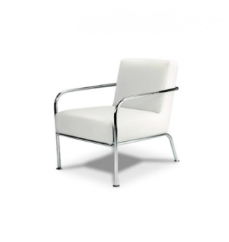 Кресло DLS Дельта-1-КС 60x82 Белый (ZEUS DELUXE snow Серебро RAL-9006)