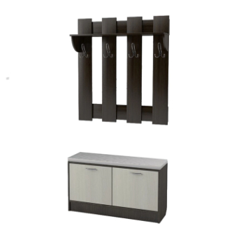 Прихожая Тиса Мебель 3 стандарт 110x30x110 Белый (Белый гладкий 21) фото-1