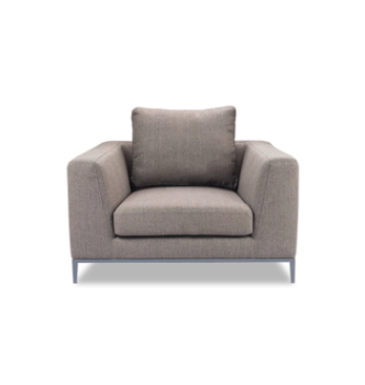 Кресло DLS Мейфер-1-КС 109x99 Коричневый (ZEUS DELUXE stone Серебро RAL-9006) фото-2