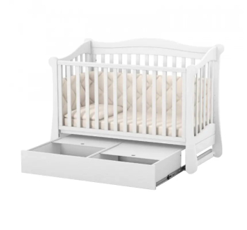 Ліжко для немовлят Верес ЛД18 18.3.1.1 з шухлядою без маятника 40.6.1 120x60 Білий (Білий) фото-2