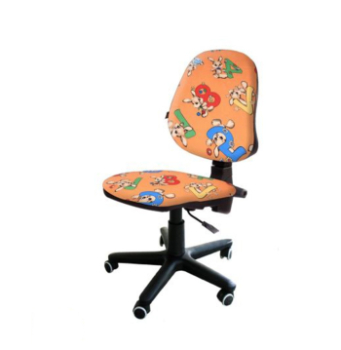 Кресло детское AMF Актив Оранжевый (Микровелюр Зайчики Цифры оранжевый)