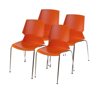 Комплект стульев АКЛАС Пекин CH 4 шт Оранжевый (Оранжевый) фото-1