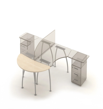 Стол приставной M-Concept Серия Техно-Плюс T1.36.14 144x65 Красный (Яблоня Локарно)