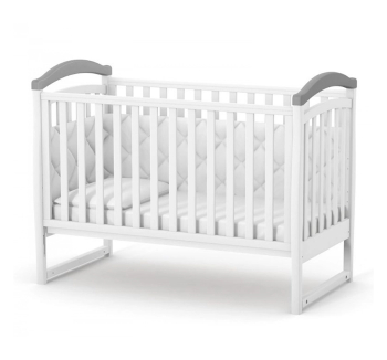 Ліжко для немовлят Верес ЛД 6 06.3.1.1 120x60 Сірий (Графітовий/Білий)