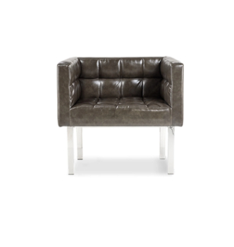 Кресло DLS Нейт-1-КС 80x56 (Софитель 12 Dark Orchid Серебро RAL-9006) фото-2
