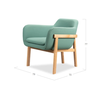 Кресло DLS Айрин-1 79x70 Зеленый (Флай 2228 Бук) фото-2