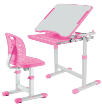 Комплект FunDesk Piccolino III парта+стілець Рожевий (Рожевий) фото-2