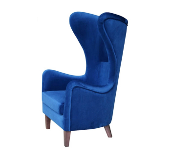 Кресло MegaStyle Grand Louis 80x87 Синий (Blue 12 Орех) фото-2