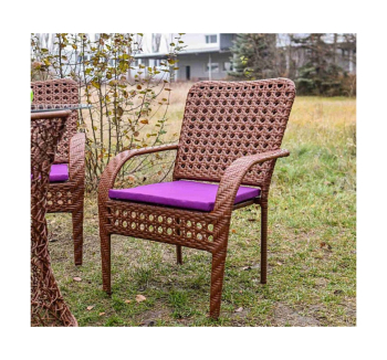 Кресло садовое Украинские Конструкции Классик 70x70 Коричневый (Рошен Фиолетовая)