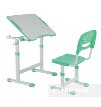 Комплект FunDesk Piccolino II парта+стілець Зелений (Зелений) фото-2