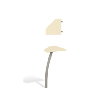 Стол приставной M-Concept Серия Прайм P1.26.05 45x45 Серый (Серый (в))