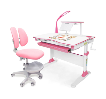 Комплект Evo-kids Evo-30 New (парта+кресло Mio-2) (Розовый KP - Розовый)