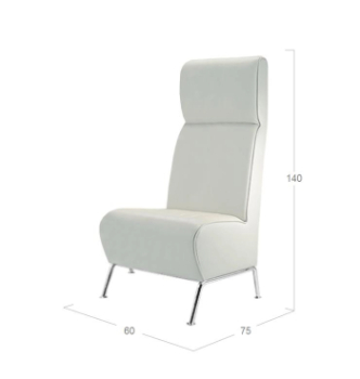 Кресло DLS Стелла-1-КС 60x75 (LORD 01 Серебро RAL-9006) фото-2